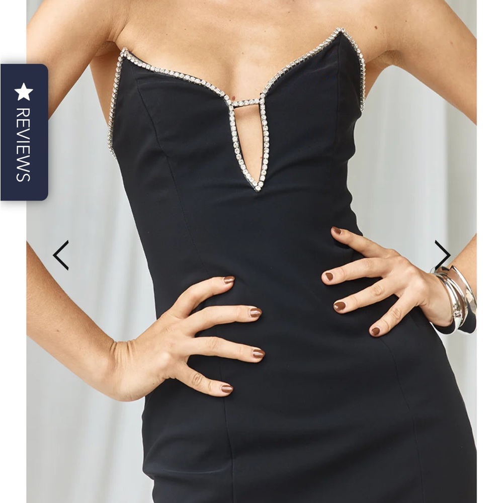 NWT BEC Diamond black dress XS Runaway the Label